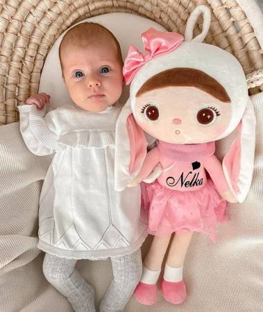 Metoo Personalized Bunny Doll with Bow