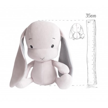 Personalized Bunny Effik M - Pink with Gray ears 35 cm