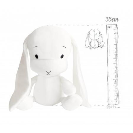 Personalized Bunny Effik M - White with White Ears 35 cm