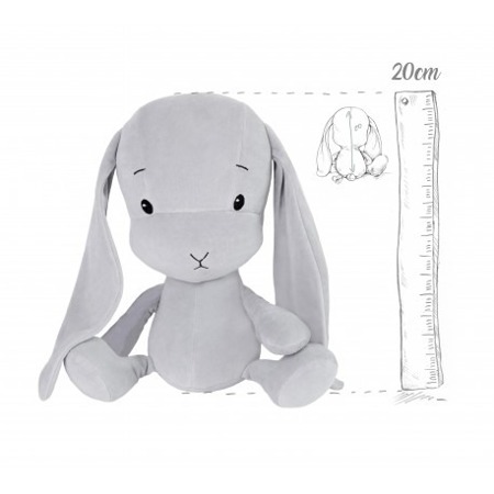 Personalized Bunny Effik S - Gray with Gray ears 20 cm