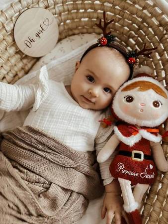 Set of Dolls - Personalized Pink Angel and Christmas Doll