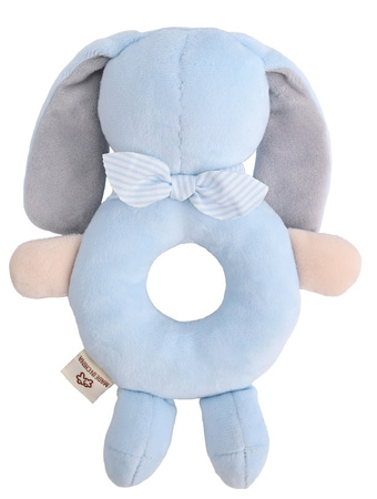 Metoo Rattle Personalized Blue Bunny Boy