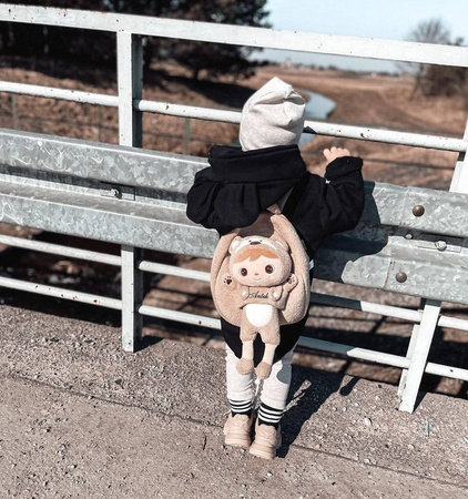 Metoo Personalized Bear Boy Backpack wth Doll 2in1