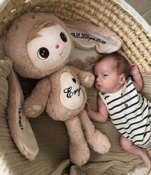 Lalka Metoo personalizowany Puchaty Króliś Beżowy 50cm