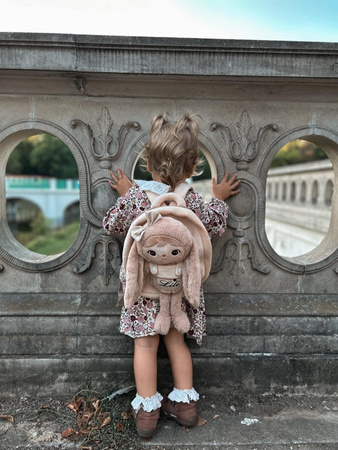 Plecak Metoo Personalizowany Puchata Królisia z Kokardką - Beżowa 2w1