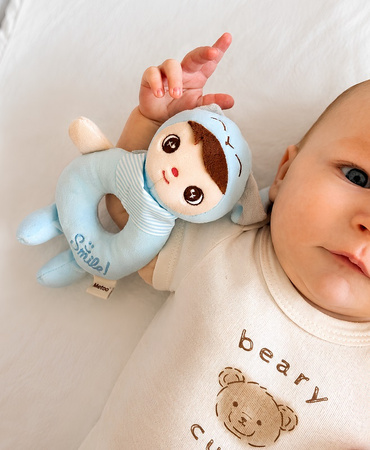 Metoo Rattle Blue Bunny Boy