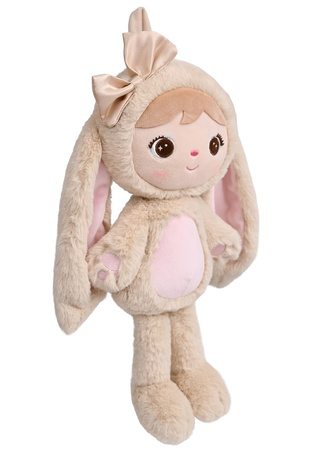 Metoo Personalized  Fluffy Light Beige Bunny Girl with Bow