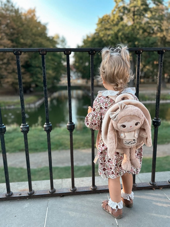 Plecak Metoo Personalizowany Puchata Królisia z Kokardką - Beżowa 2w1