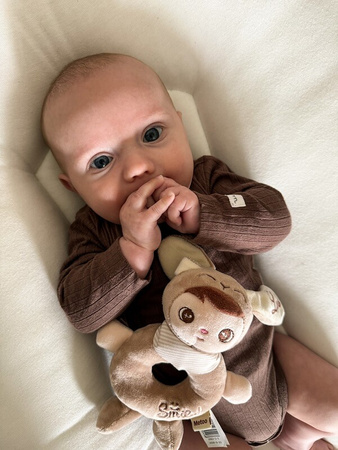 Metoo Rattle Personalized Beige Bunny Boy