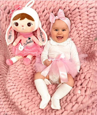 Metoo Personalized Bunny Doll with Bow